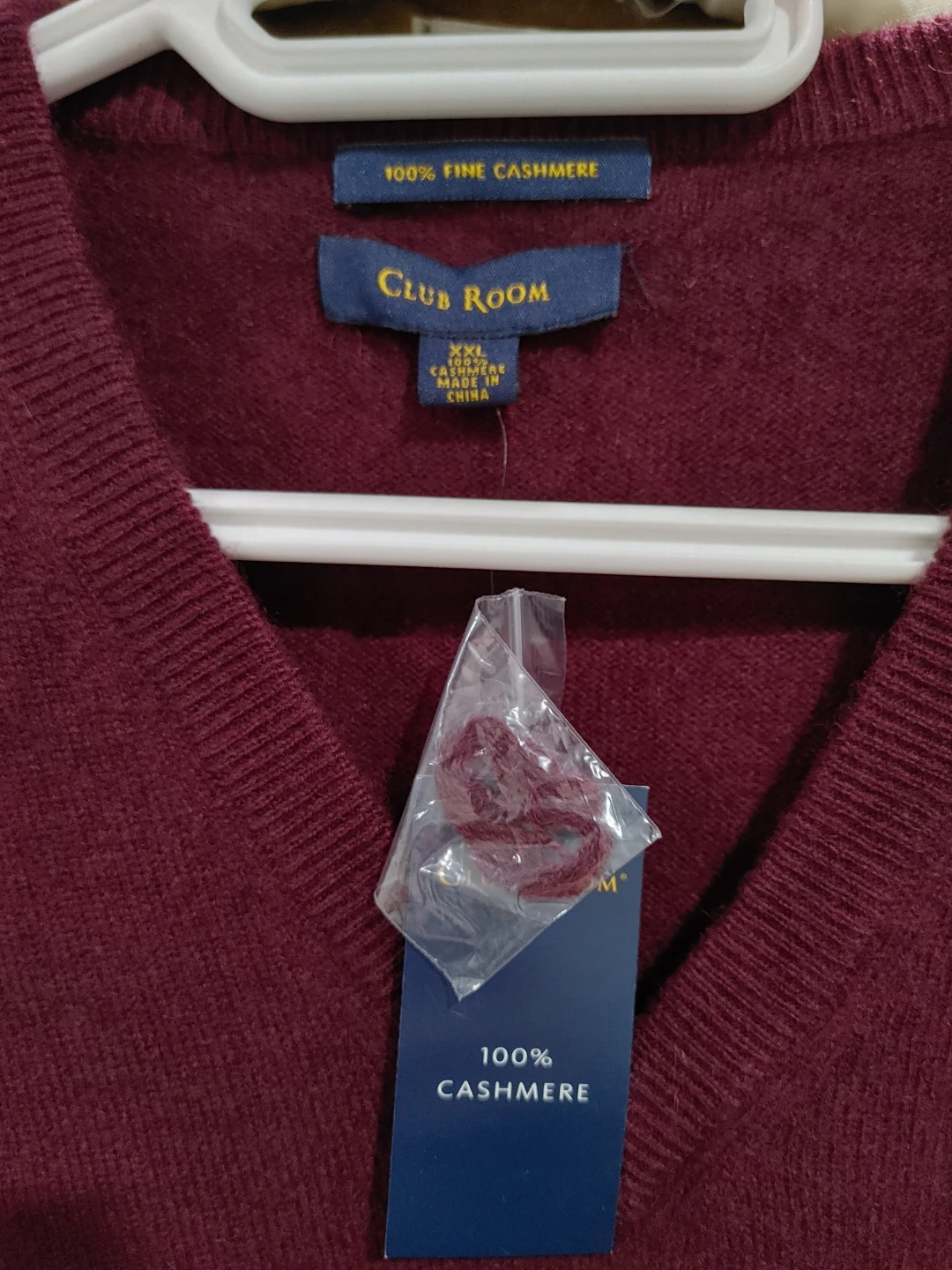 🧡BRAND NEW 100% FINE BURGUNDY CASHMERE VEST MENS SIZE XXL