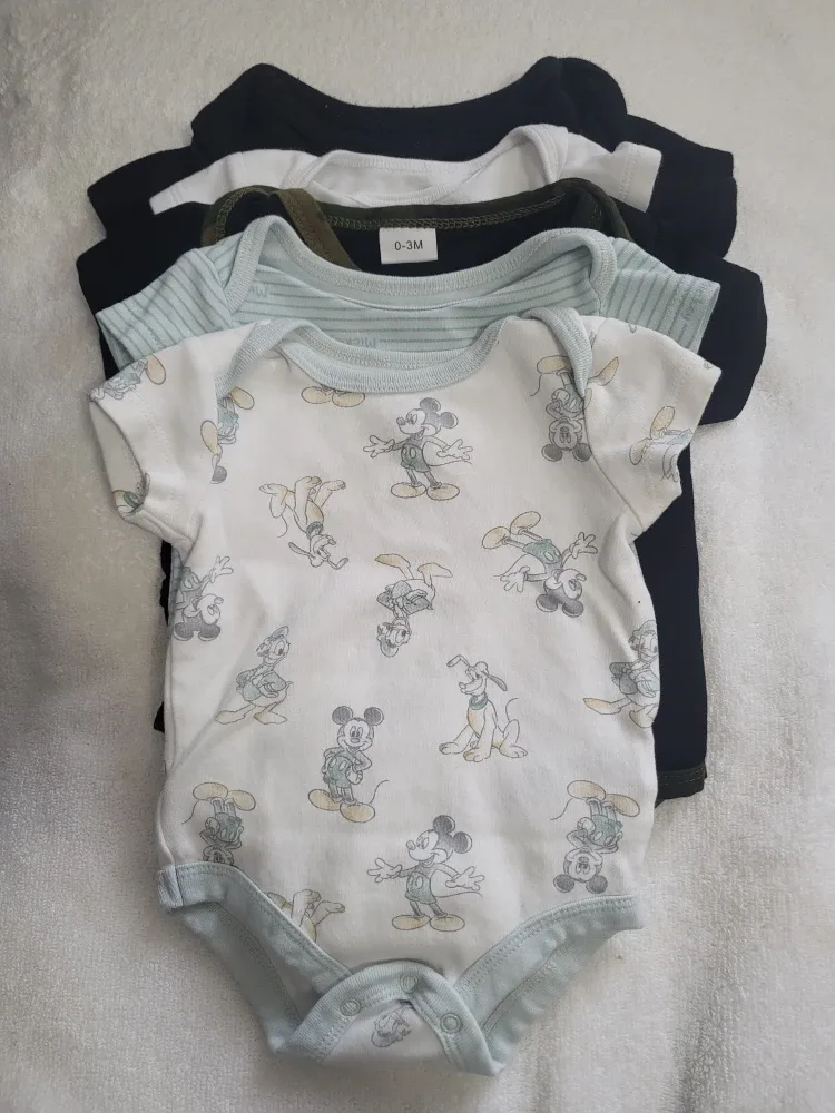 Baby Clothes Bundle - Onesies, Pants, Sleepers - 0-3 Months image indicator(9)