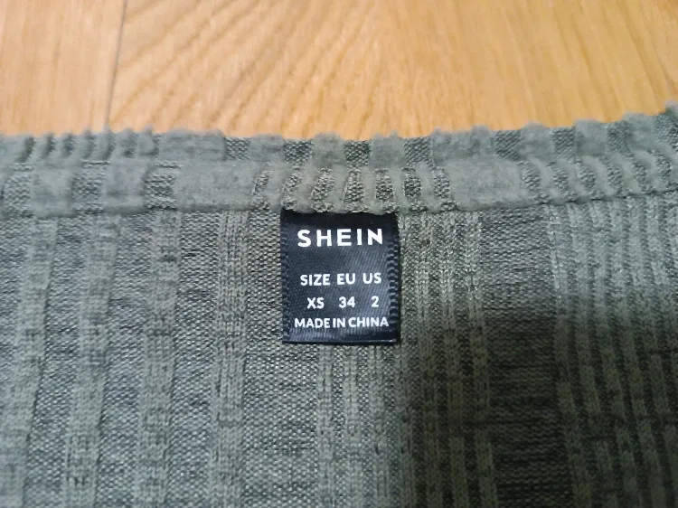 Shein Olive Green Long Sleeve Button Down Top image indicator(2)