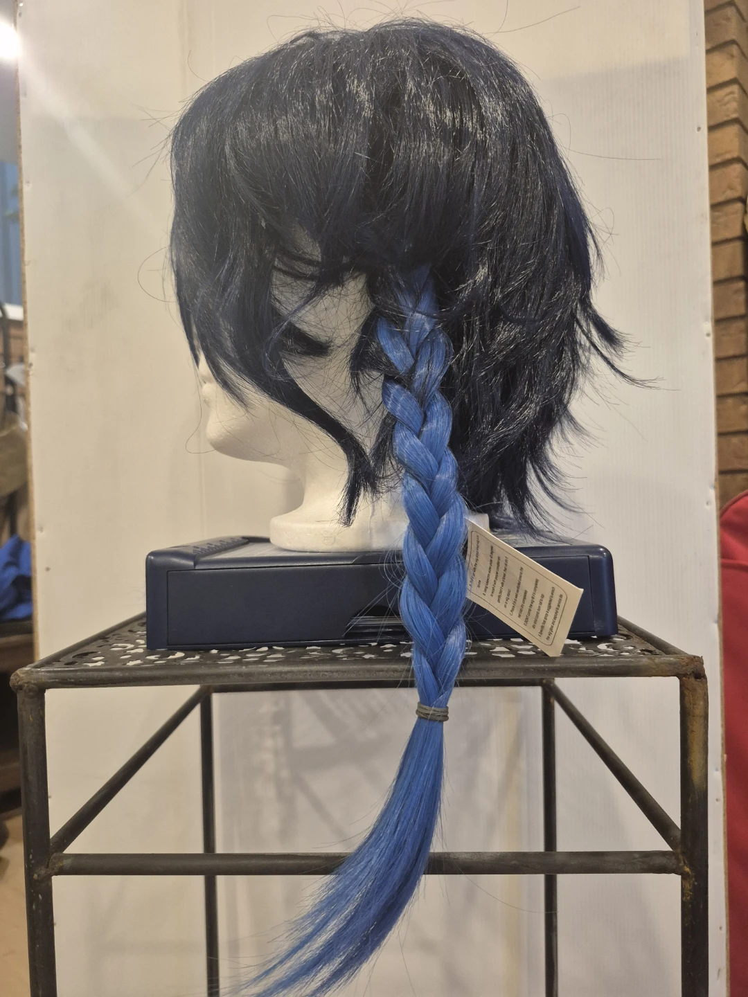 Blue & Black Synthetic Fiber Wig - photo 2