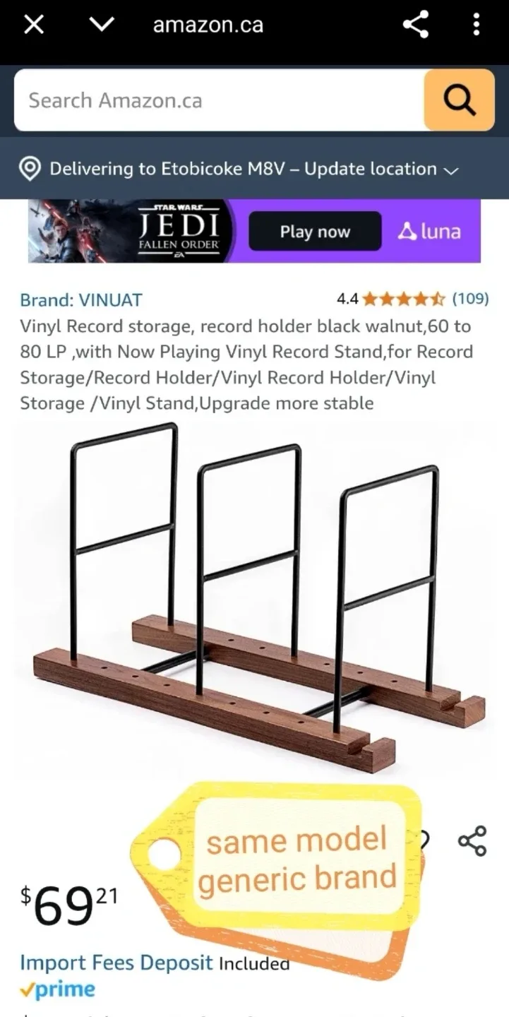 VINUAT Vinyl Record Storage - New!