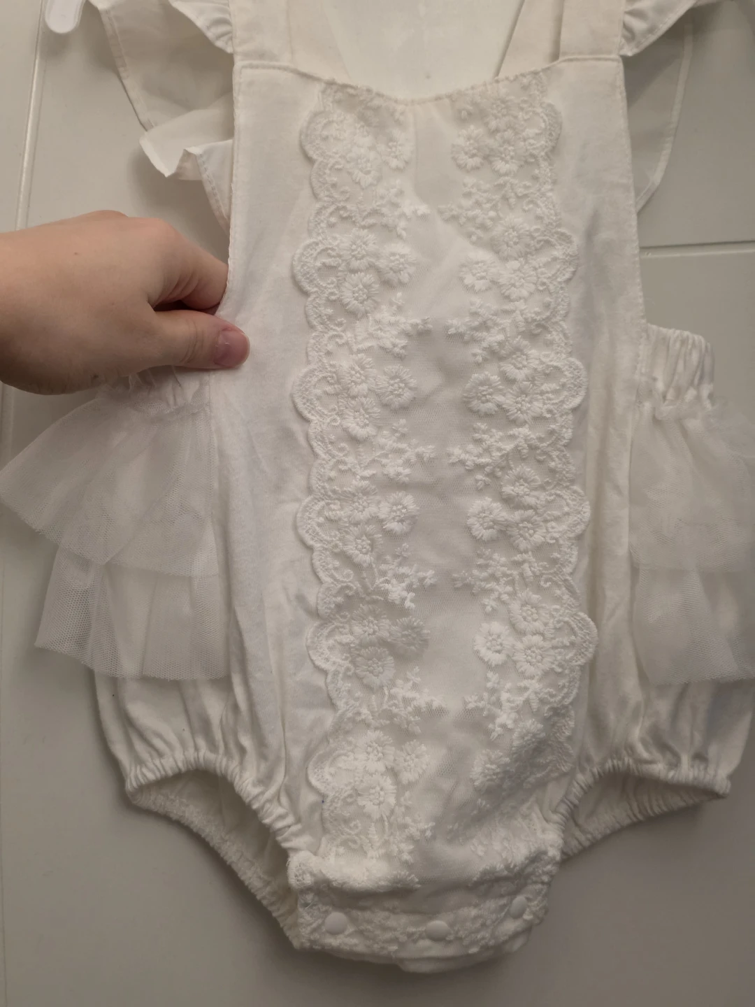 12 month Rey N Cooltry White Baby Romper - photo 3
