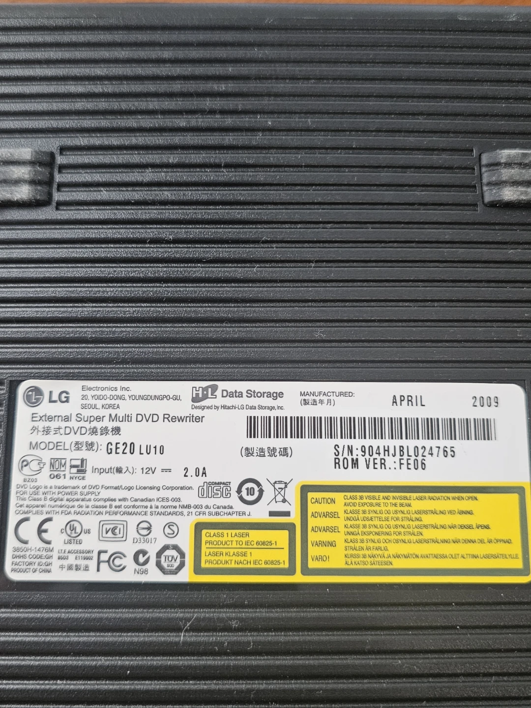LG GE20LU10 External Super Multi DVD Rewriter - photo 3