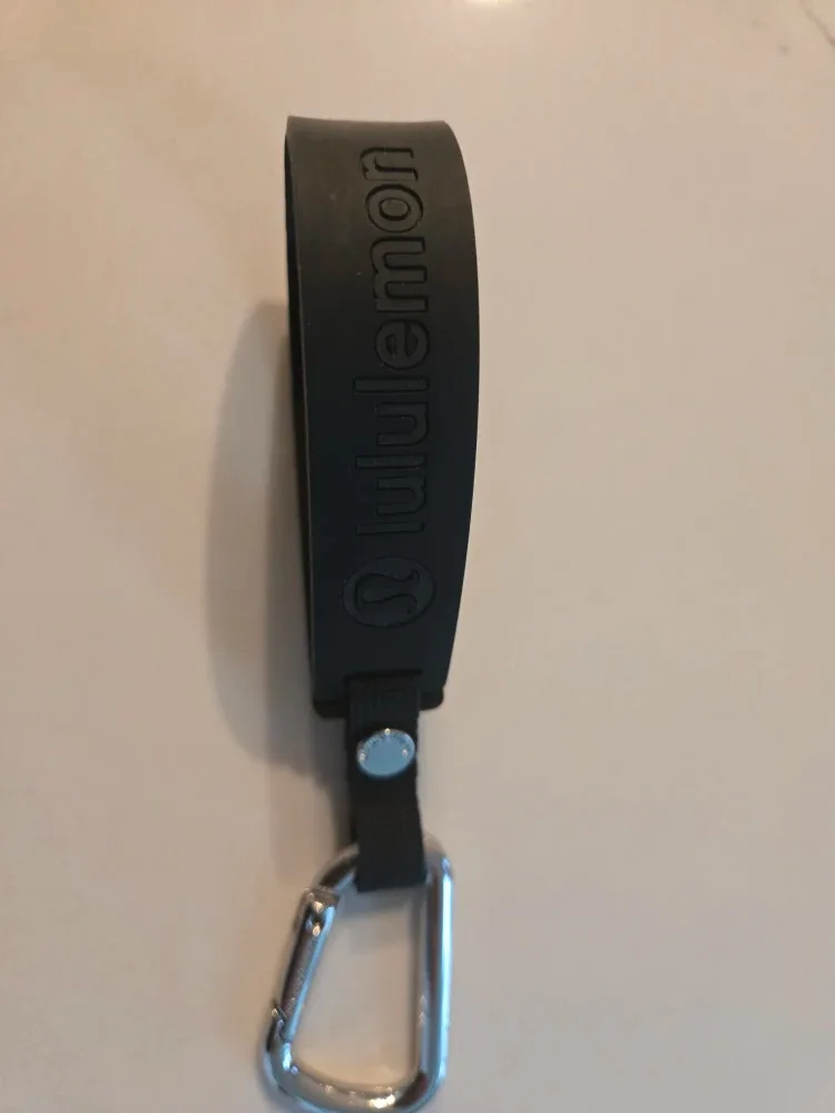 Lululemon Black Silicone Keychain