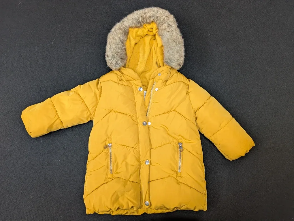 Zara Baby Yellow Puffer Jacket, Size 2/3