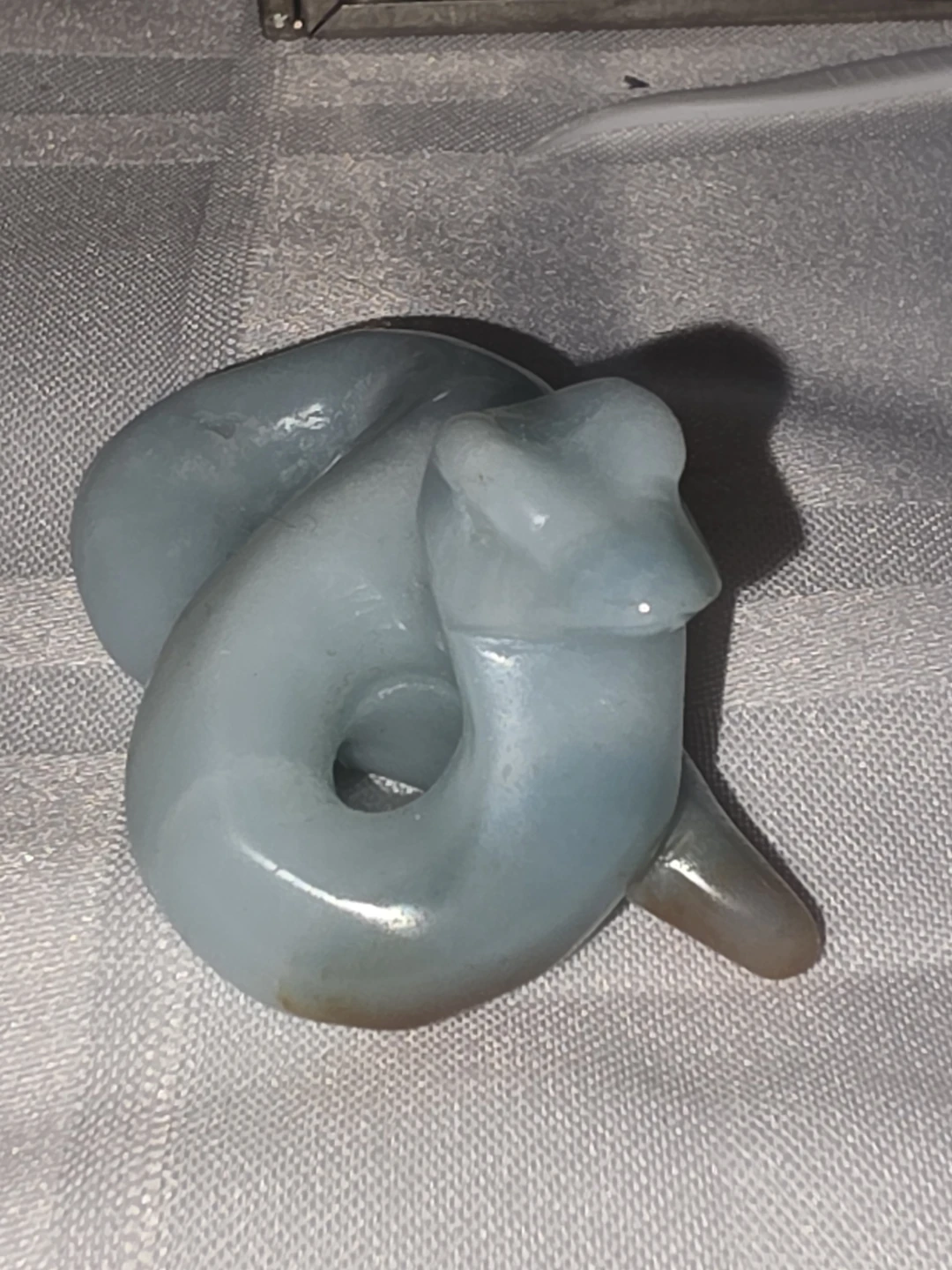Amazonite Snake carving