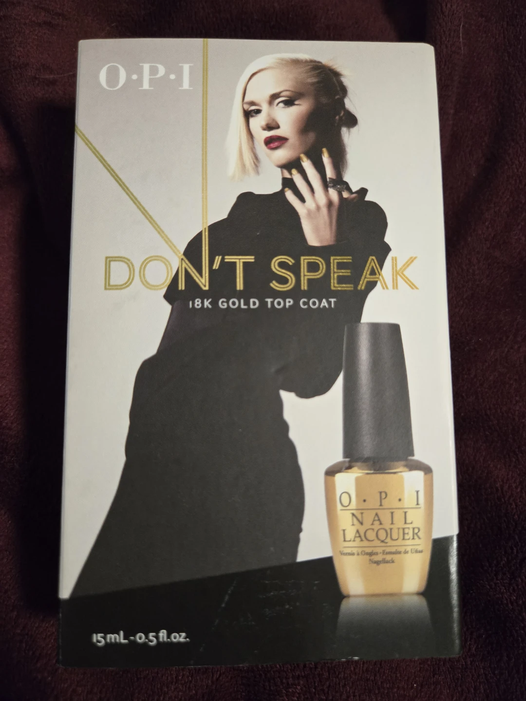 OPI Gwen Stefani Don't Speak 18K Gold Top Coat - New