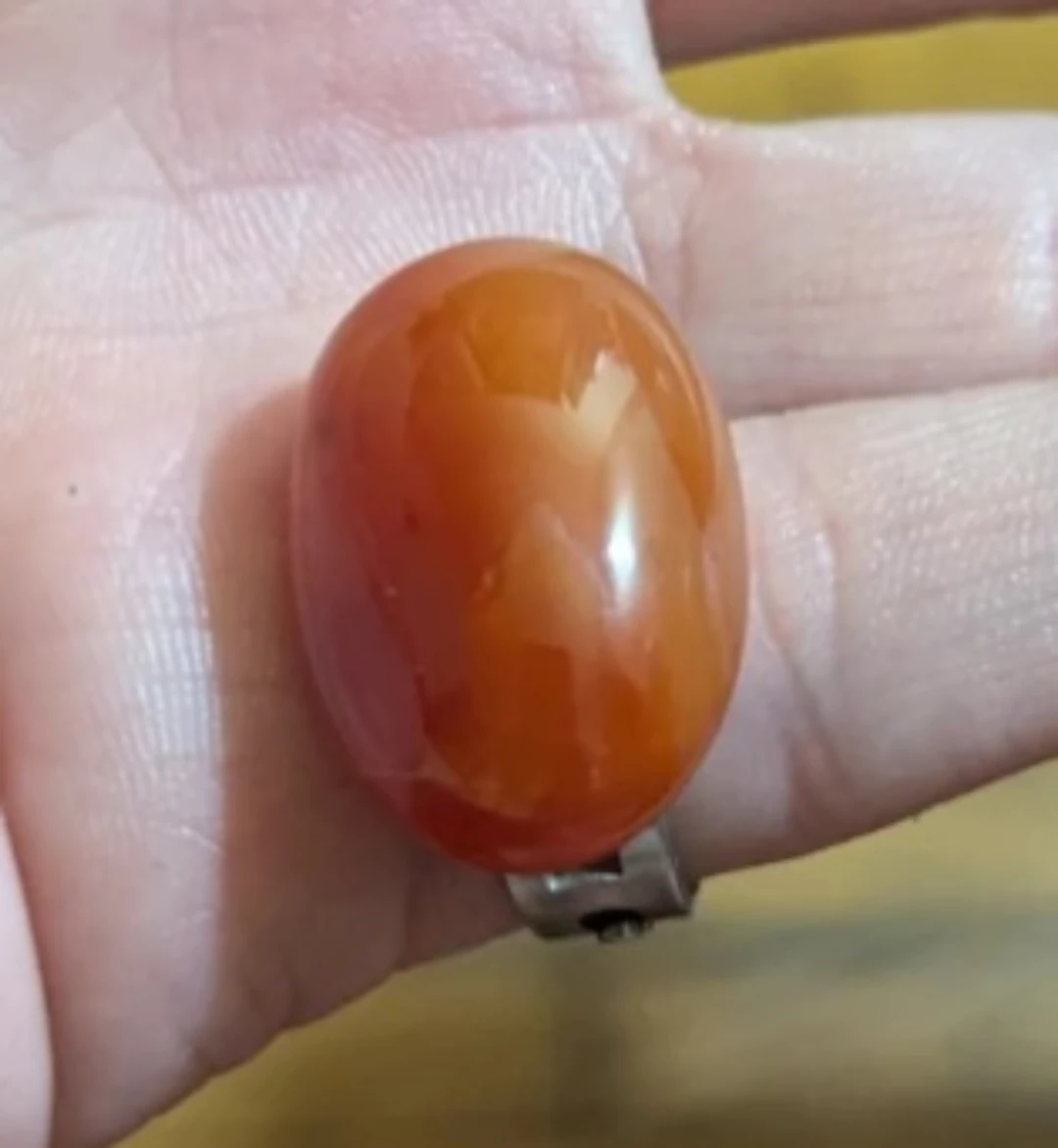 Carnelian Stone Ring Size 6.5