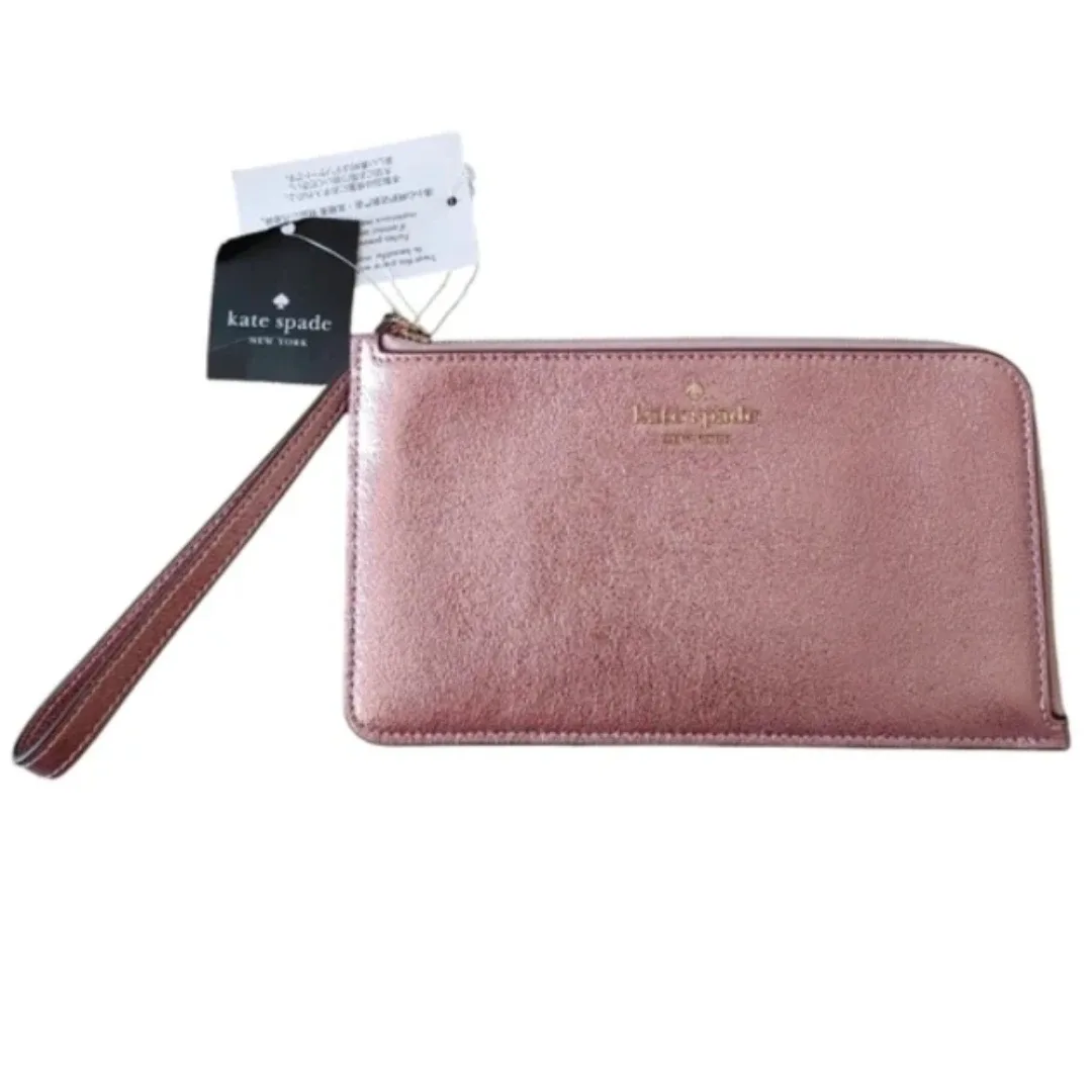 Kate Spade Glitter Pink Wristlet Wallet