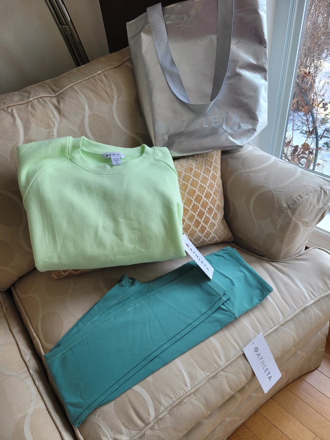 NWT Athleta Ultra High Rise Leggings + Matching Sweat Shirt