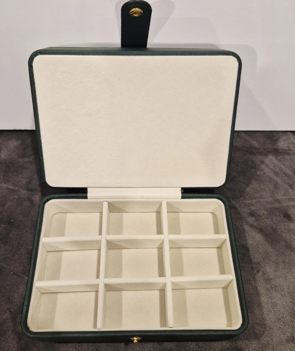 Green PU Leather Made Jewelry box Organizer, 3 Layers New - photo 5
