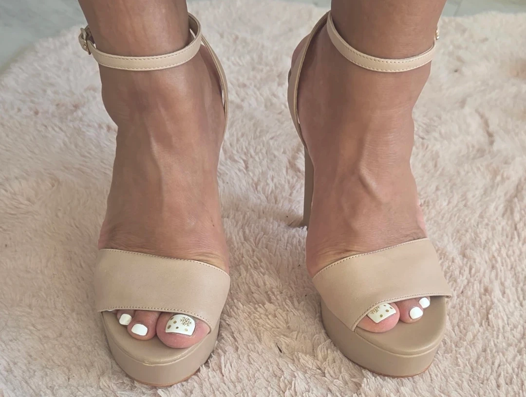 Marciano Beige Platform Heels - photo 4