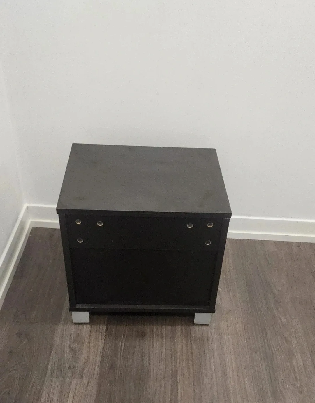 Black Nightstand with 2 Drawers image indicator(2)