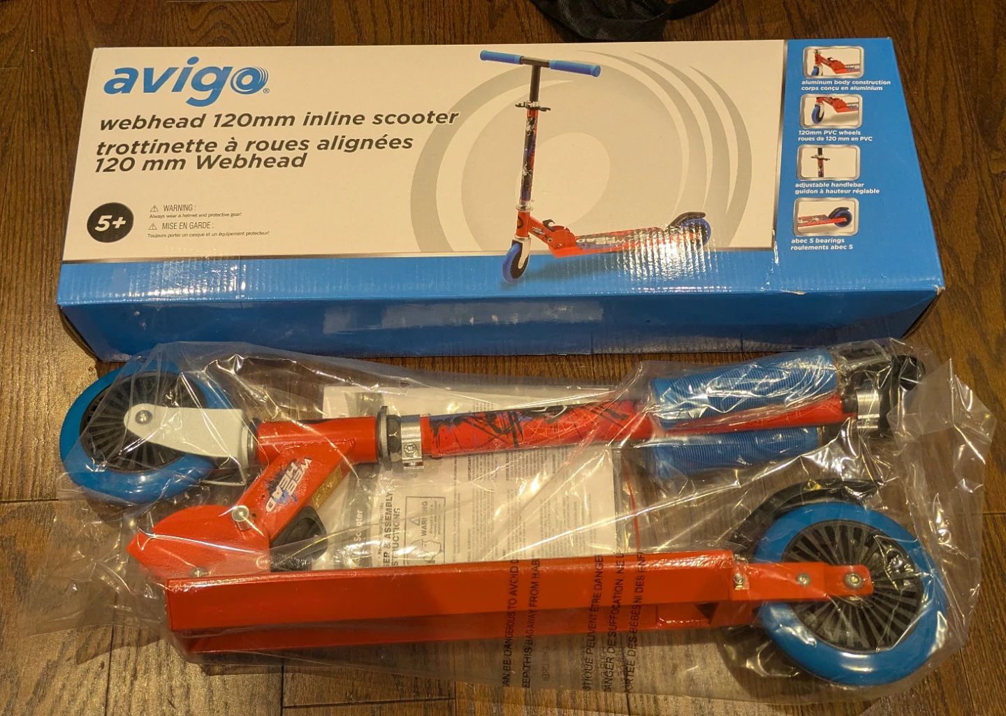 New avigo webhead 120mm inline scooter