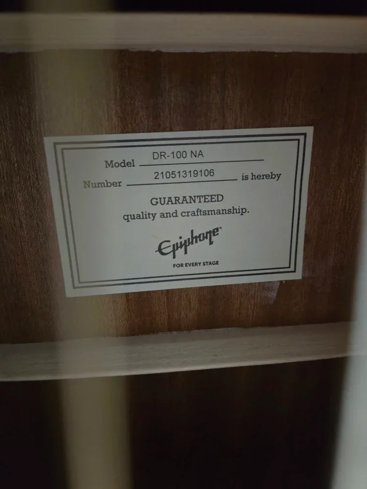 Epiphone DR-100 NA Acoustic Guitar image indicator(4)