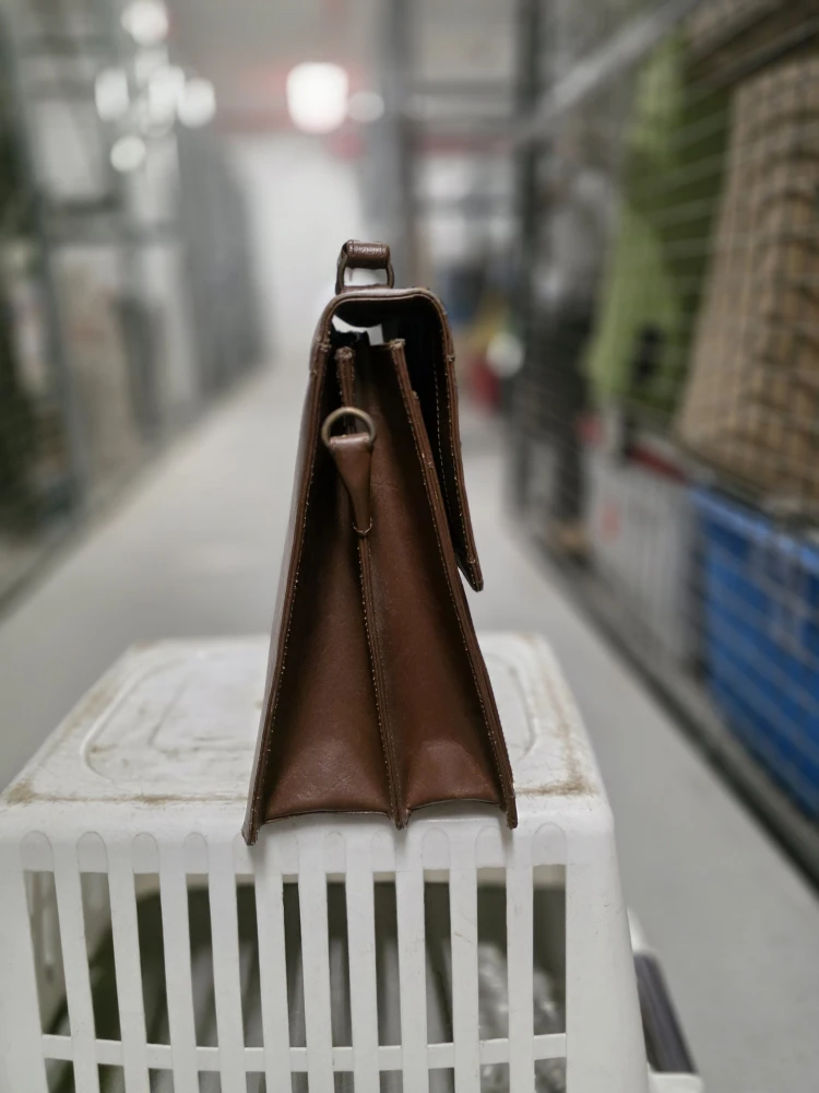 Leather Briefcase - Brown - photo 2