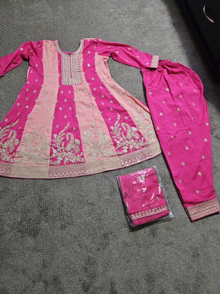 Pink Embroidered Salwar Kameez Suit