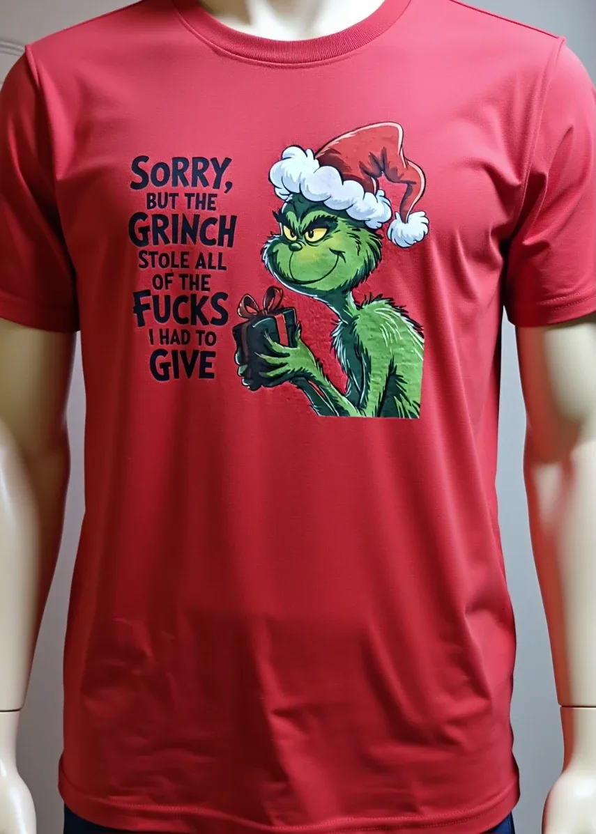 Gildan XL Red Grinch Graphic Tee