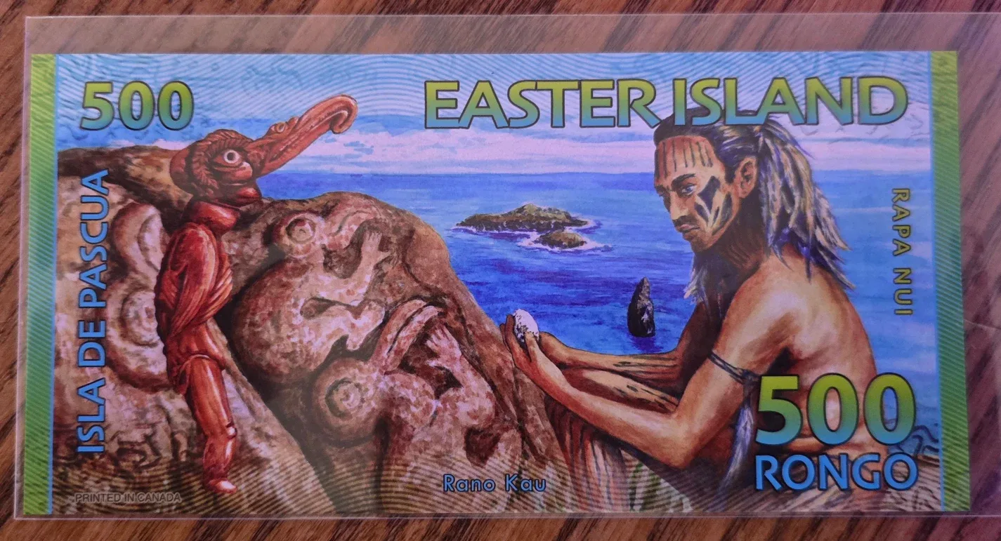Rapa Nui Easter Island 500 Rongo Banknote - fantasy image indicator(2)