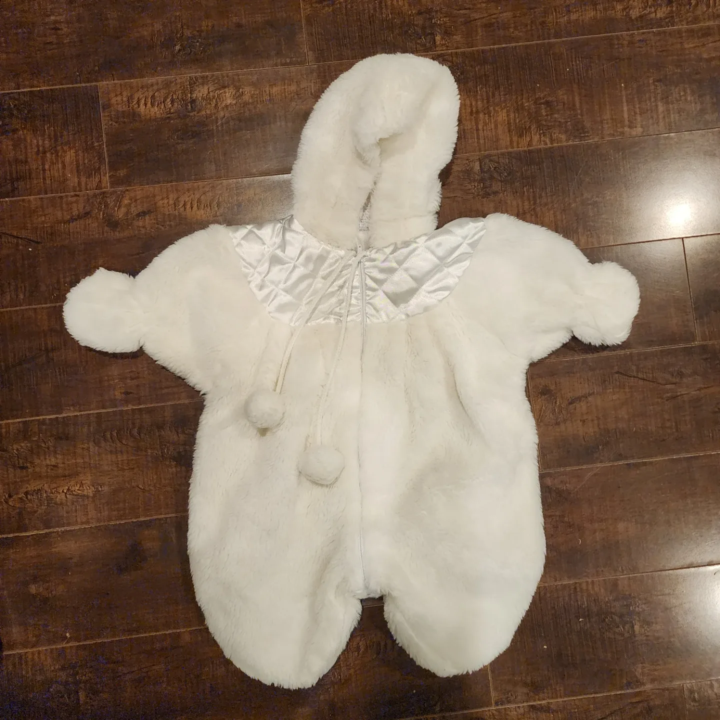 White Baby Snowsuit Size 3/6M