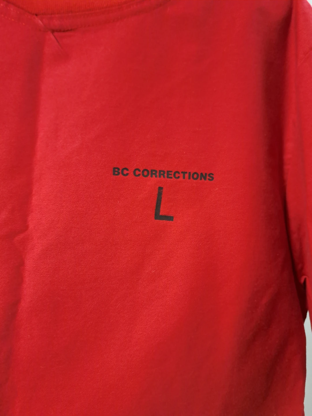 BC Corrections Red T-Shirt - Size L