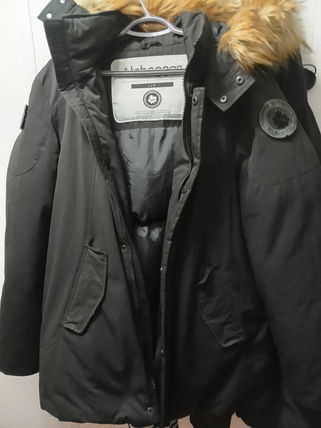 Toboggan Canada Black Winter Parka - Size L Men
