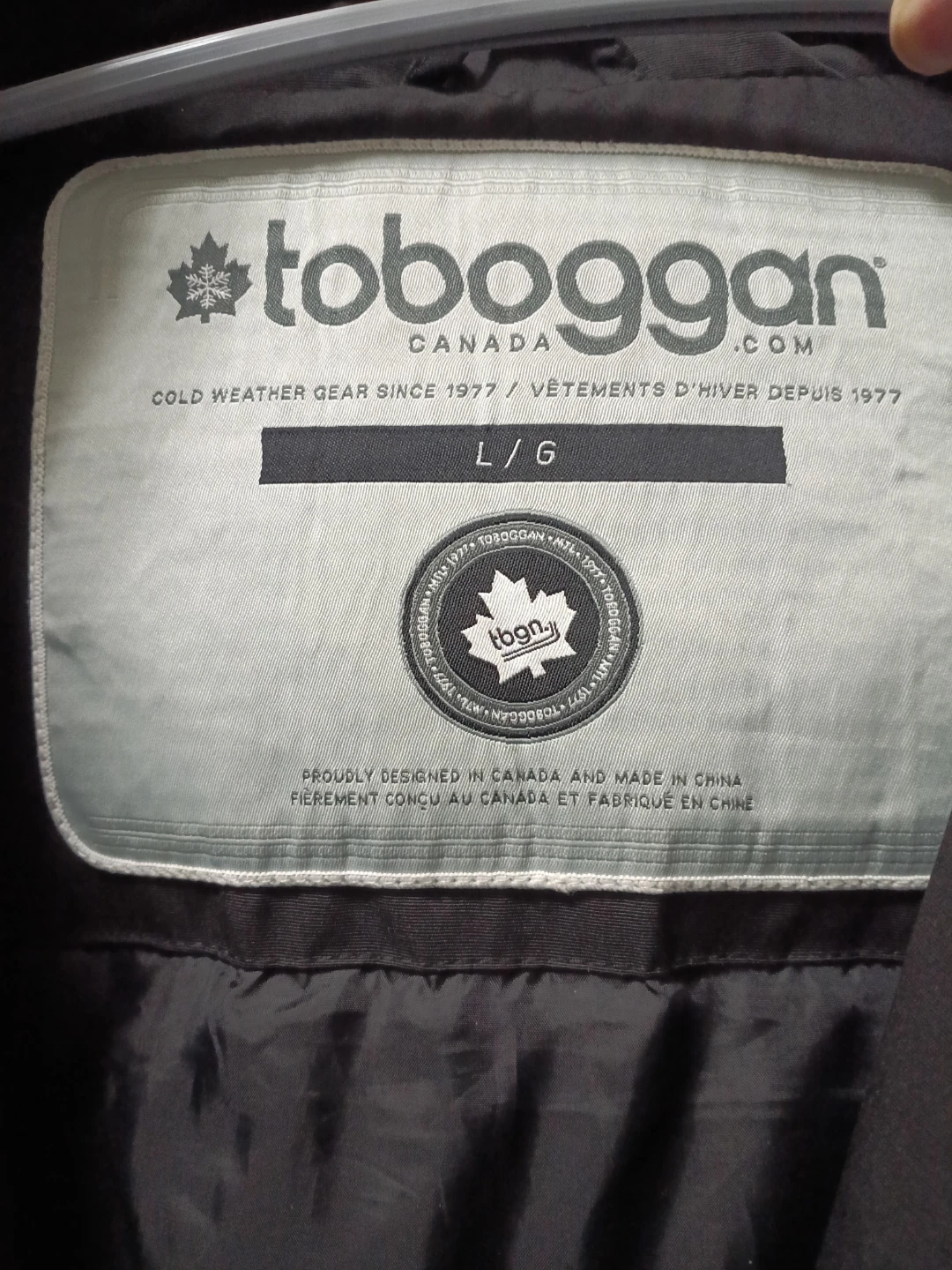 Toboggan Canada Black Winter Parka - Size L Men - photo 2