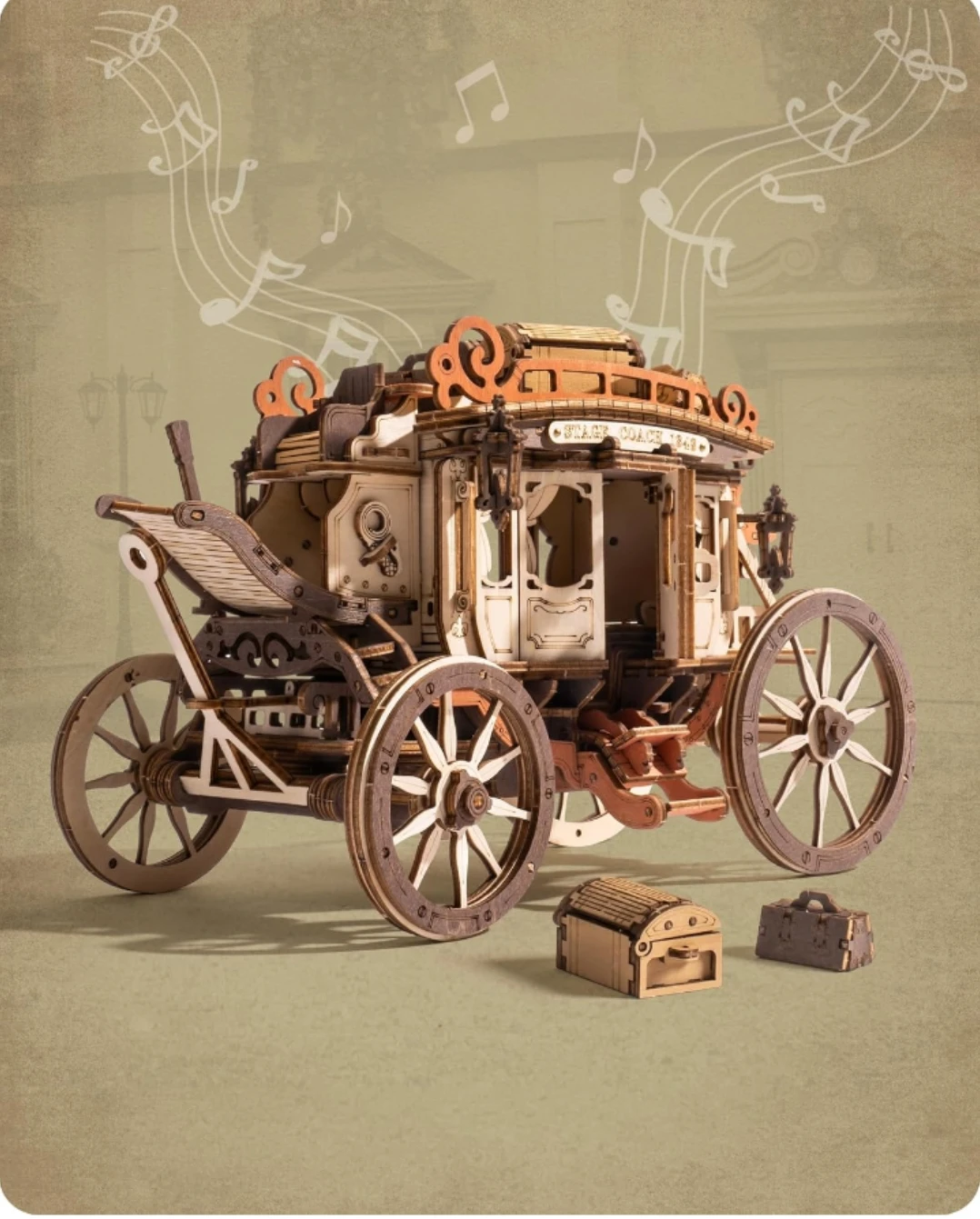 ROKR Stagecoach Mechanical Music Box - photo 3