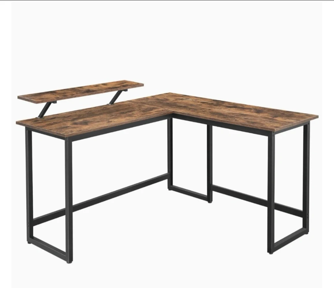 L-Shaped Computer Desk, Home Office - photo 2