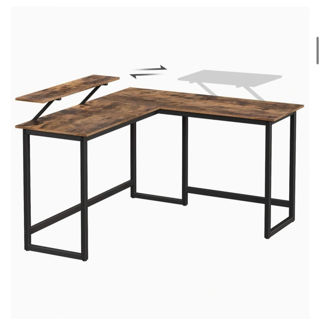 L-Shaped Computer Desk, Home Office - photo 4