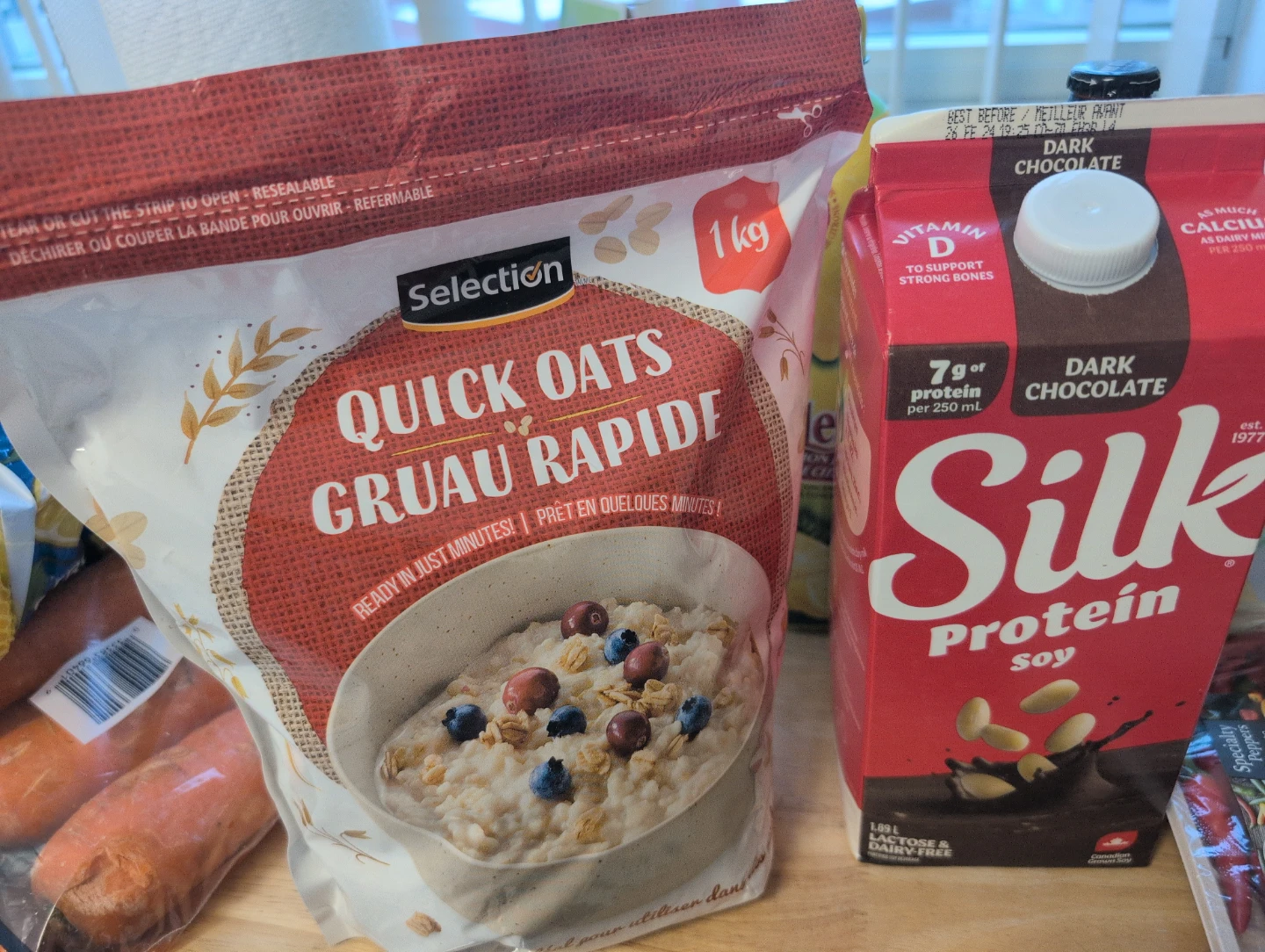 Selection Quick Oats & Silk Dark Chocolate Soy Milk