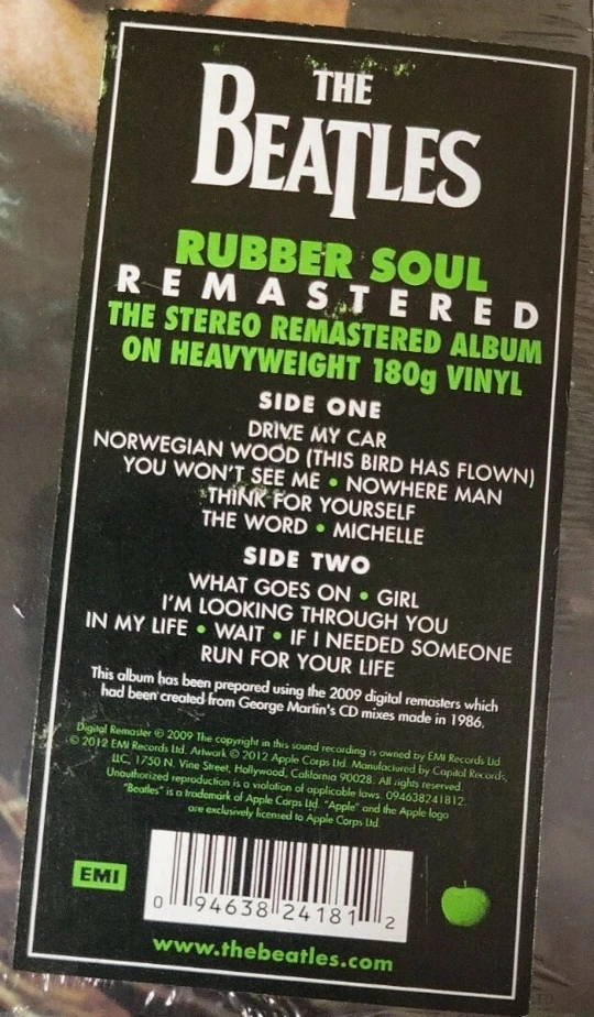 The Beatles Rubber Soul Remastered 180g Vinyl - photo 2
