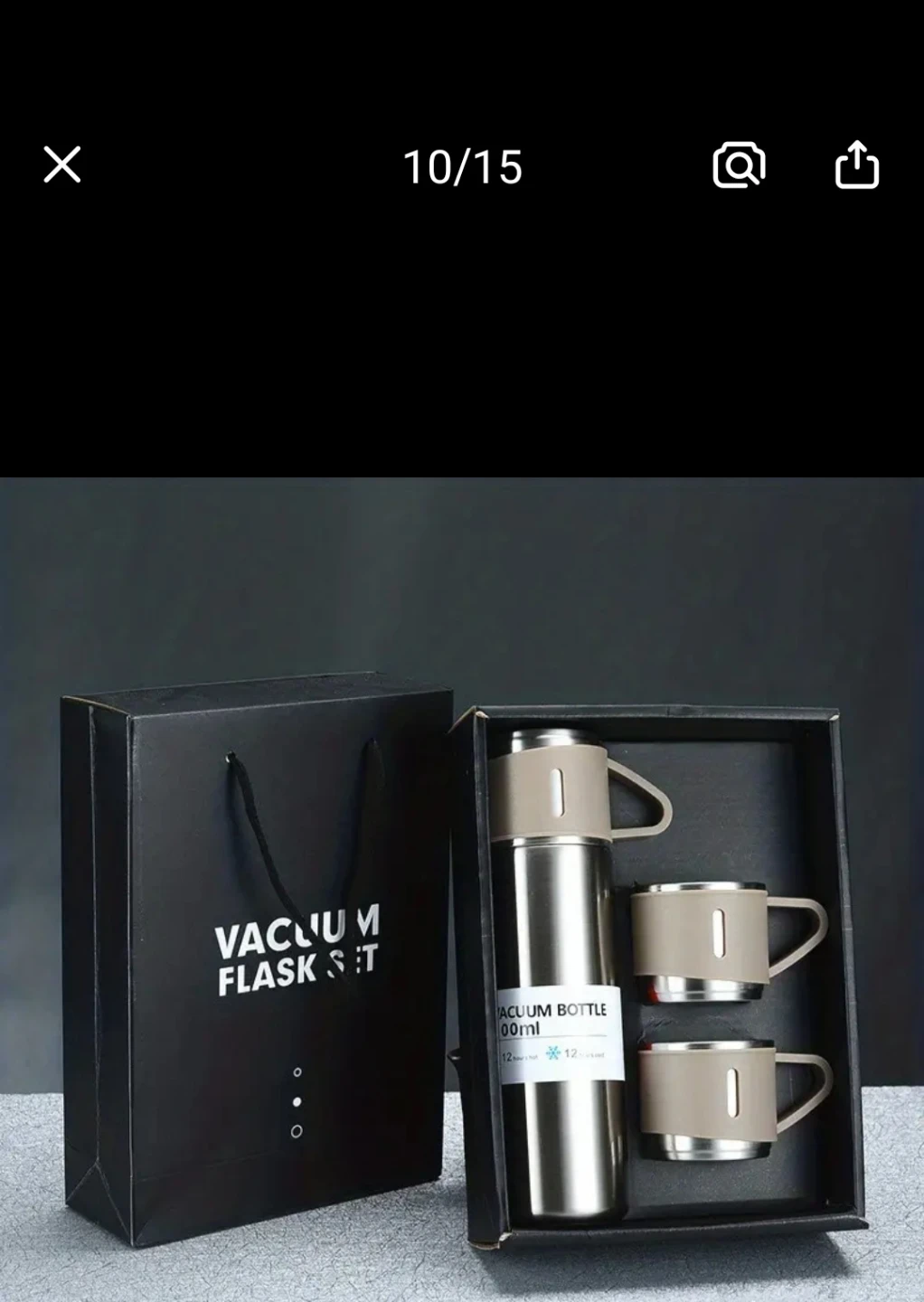 Vacuum Flask Set - 500ml Bottle & 2 Cups - photo 3