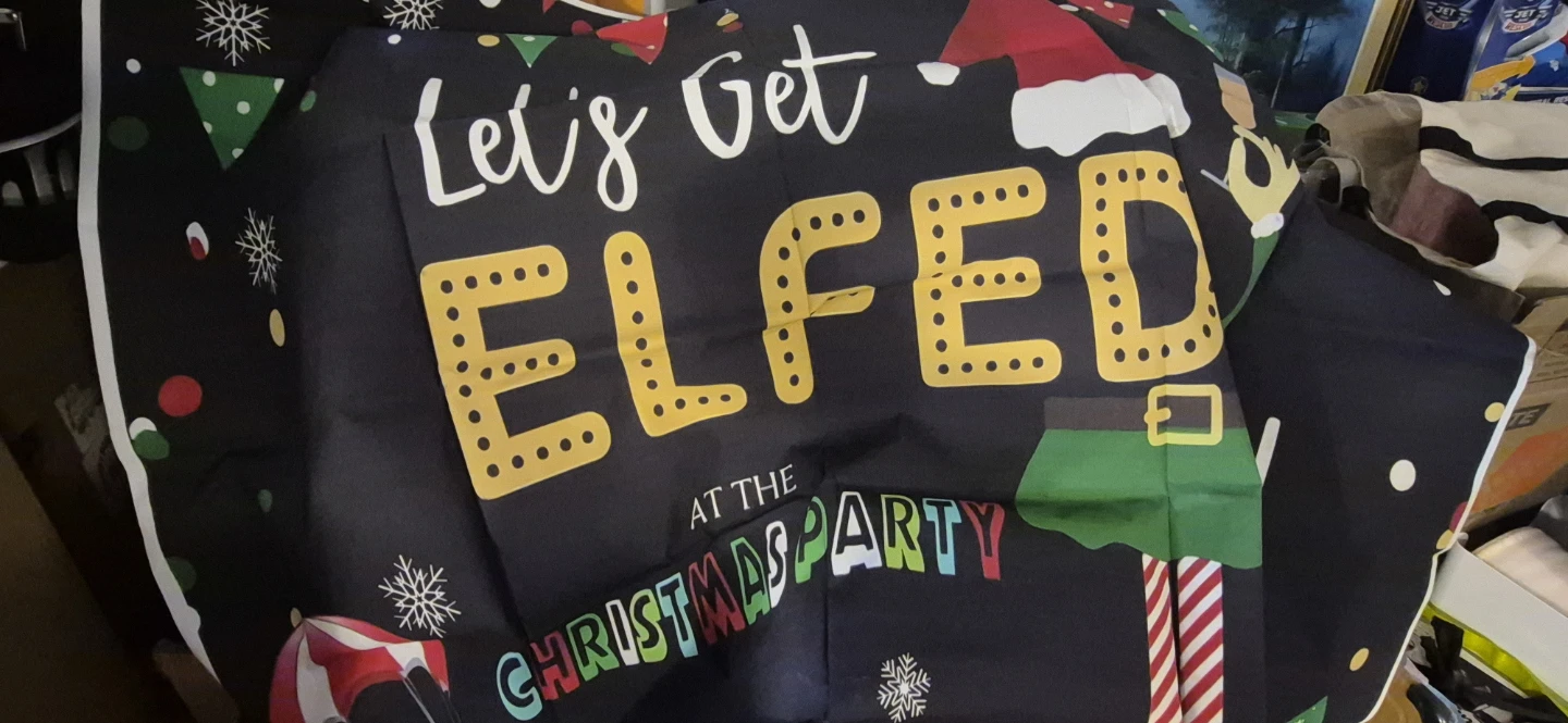 Christmas Party Backdrop 150x120 #Cleanout - photo 2