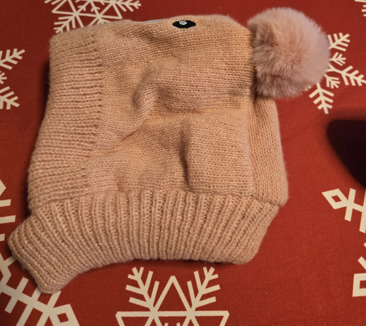 Pink Bear Pom Pom Beanie - photo 3
