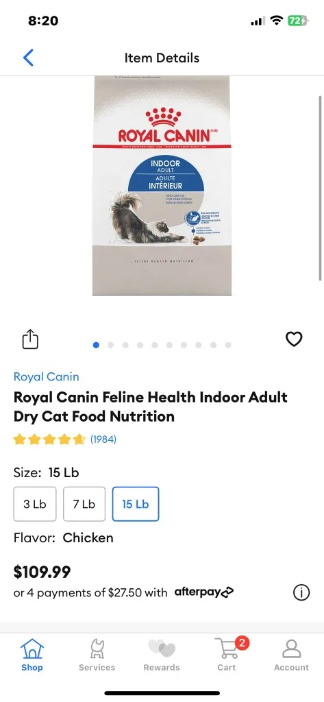 Royal Canin Indoor Adult Cat Food 15 lb