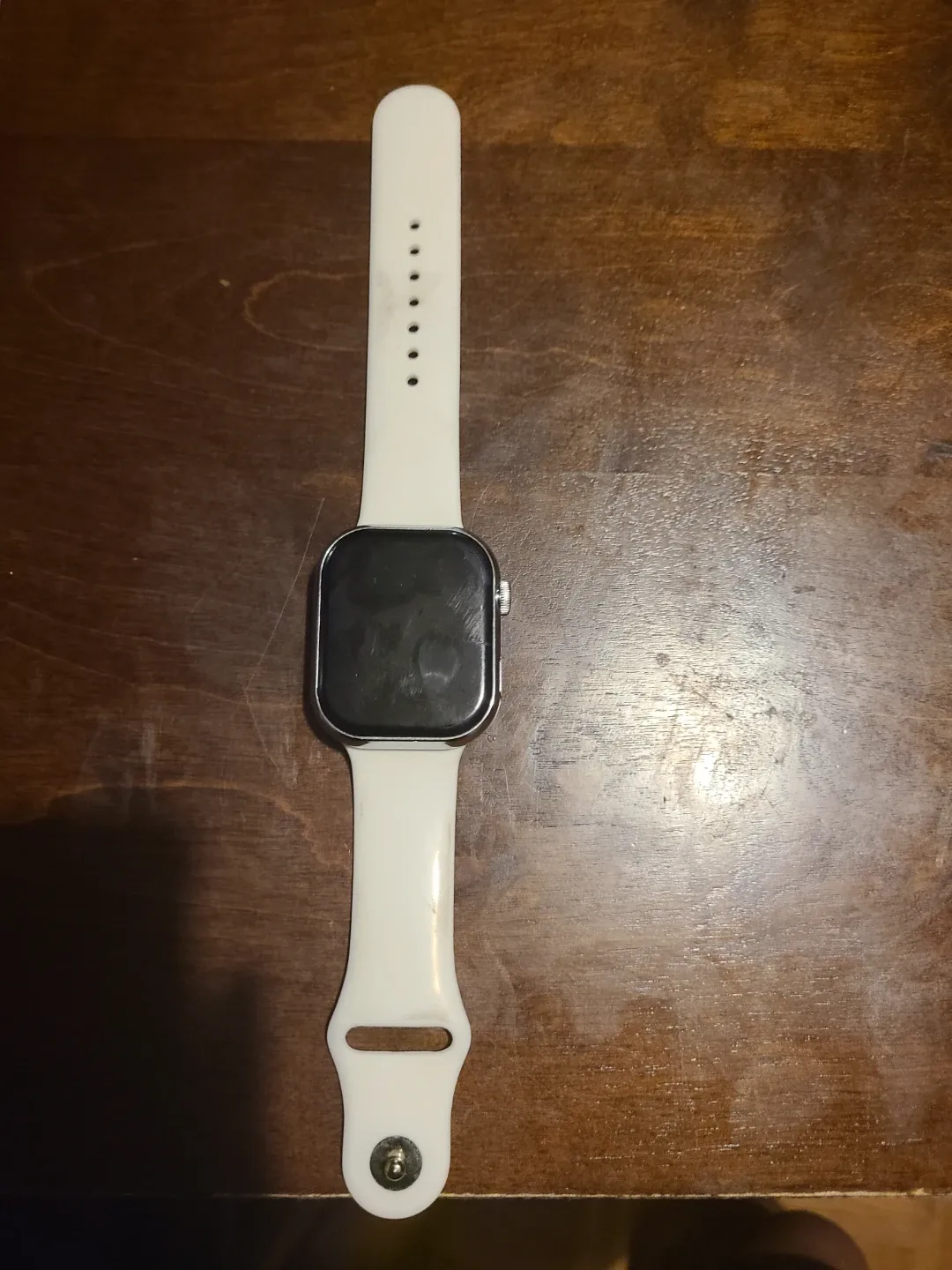 Apple Watch with White Band