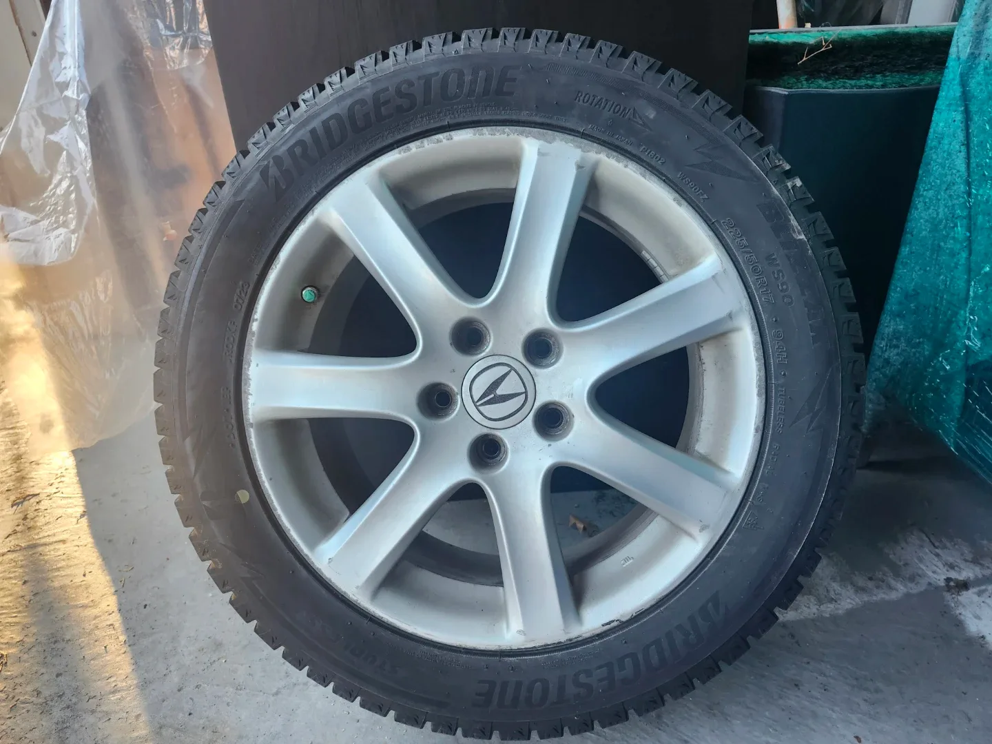 Acura TSX Rims & Bridgestone Blizzak winter tires 225/50 R17