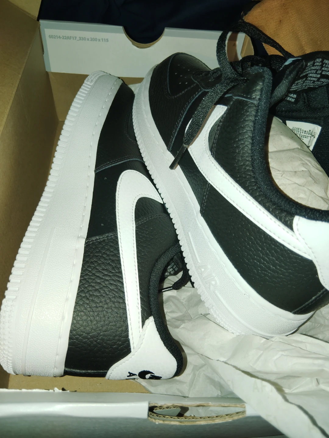 Nike Air Force 1 Black/White - Size 10