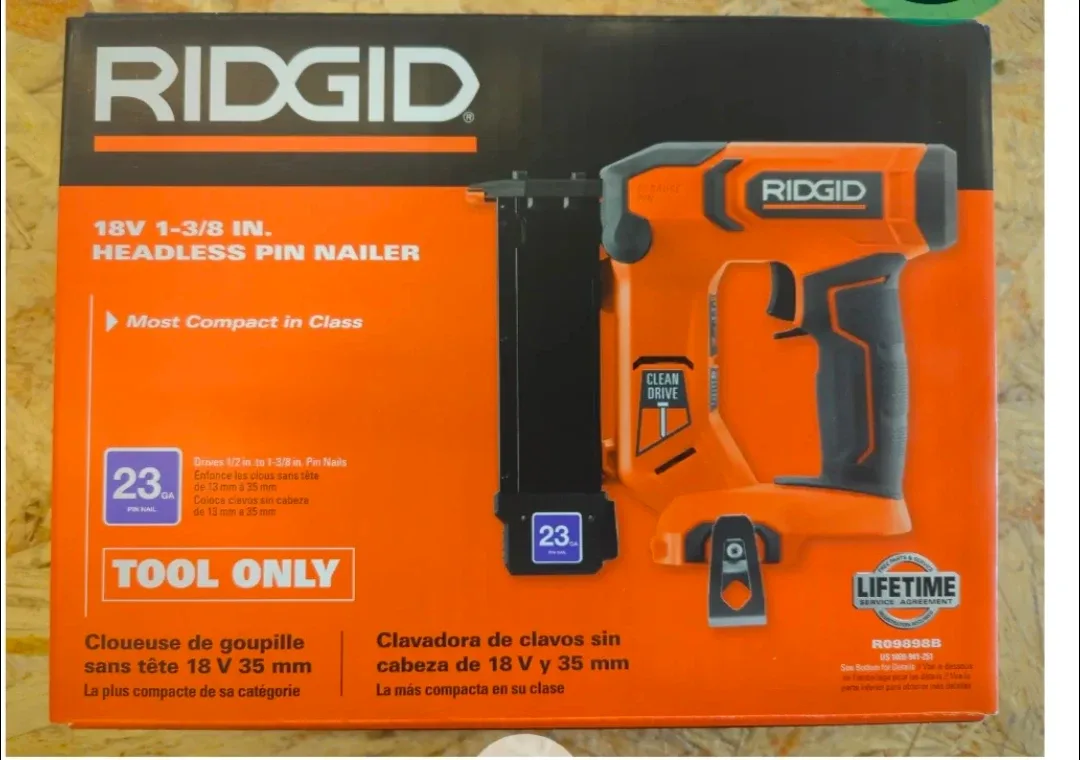 Ridgid 18V Headless Pin Nailer - Like New!