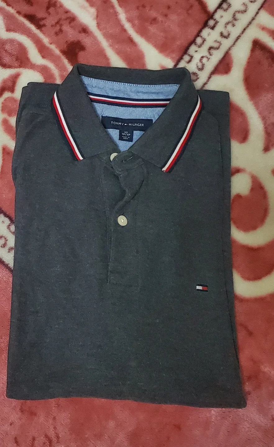 Tommy Hilfiger Grey Polo Shirt - Size XS