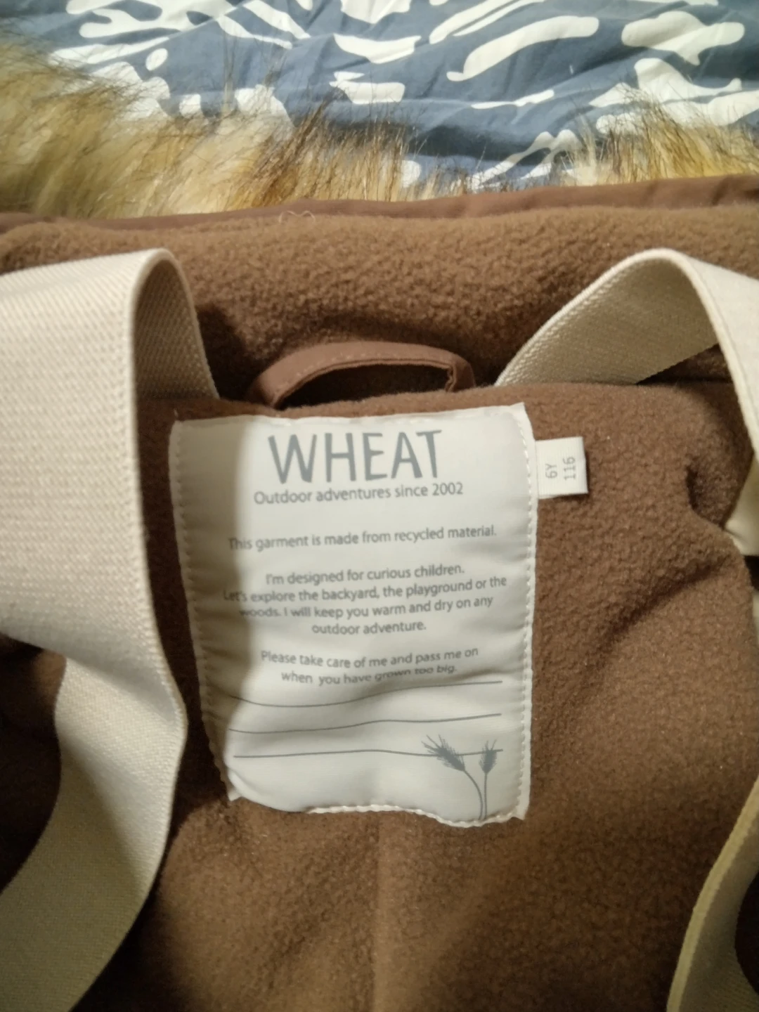 Wheat Brown Snowsuit - Size 6Y.  5-6 years old - photo 3