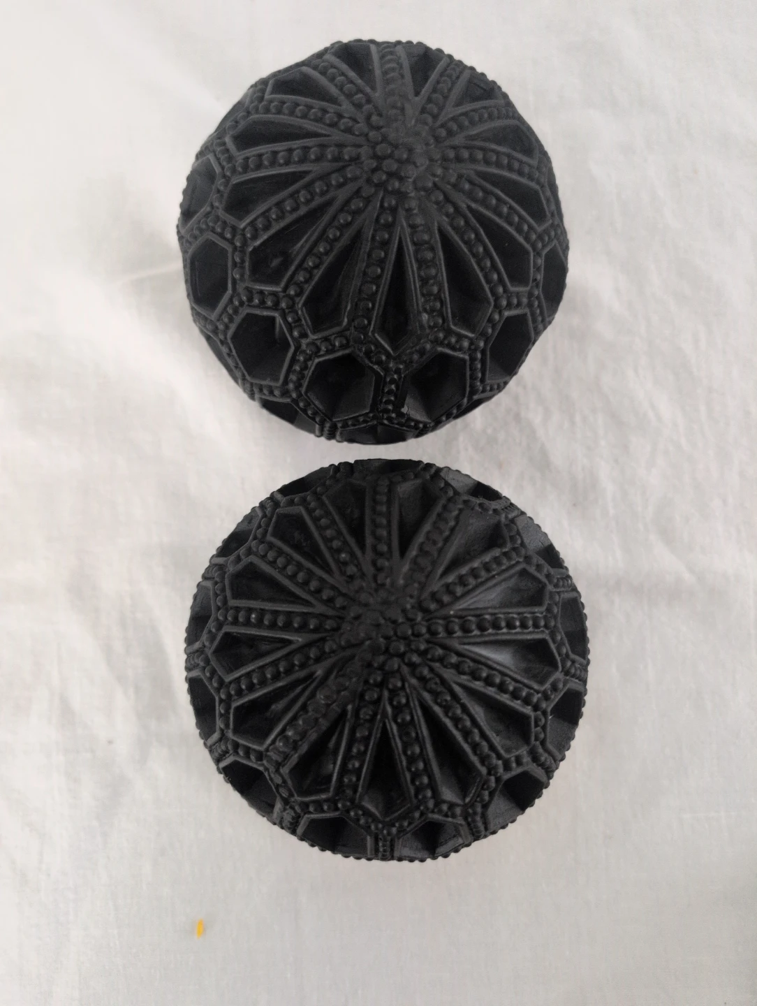 Set of 2 Decorative Black Orbs - photo 2