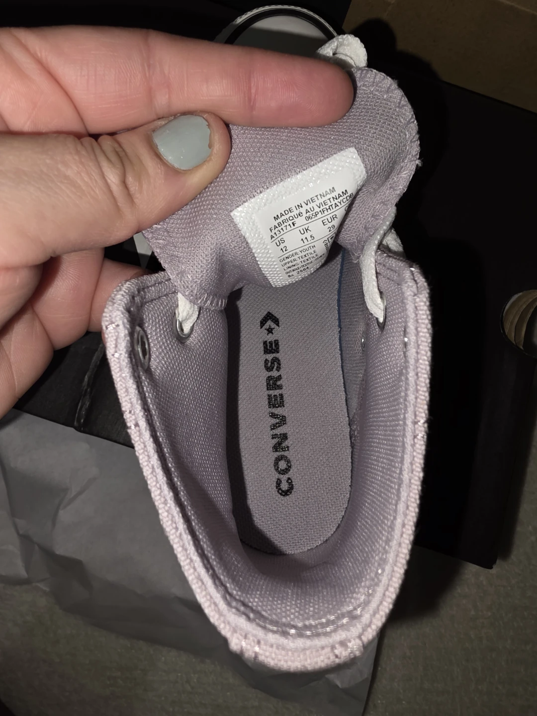 Converse Chuck Taylor All Star Lilac Stars Size 12 - photo 4