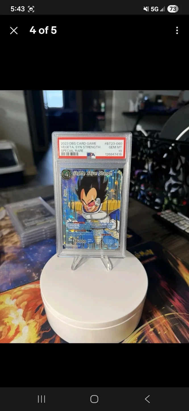 2023 DBS Card Game Vegeta, Saiyan Strength GEM MT 10