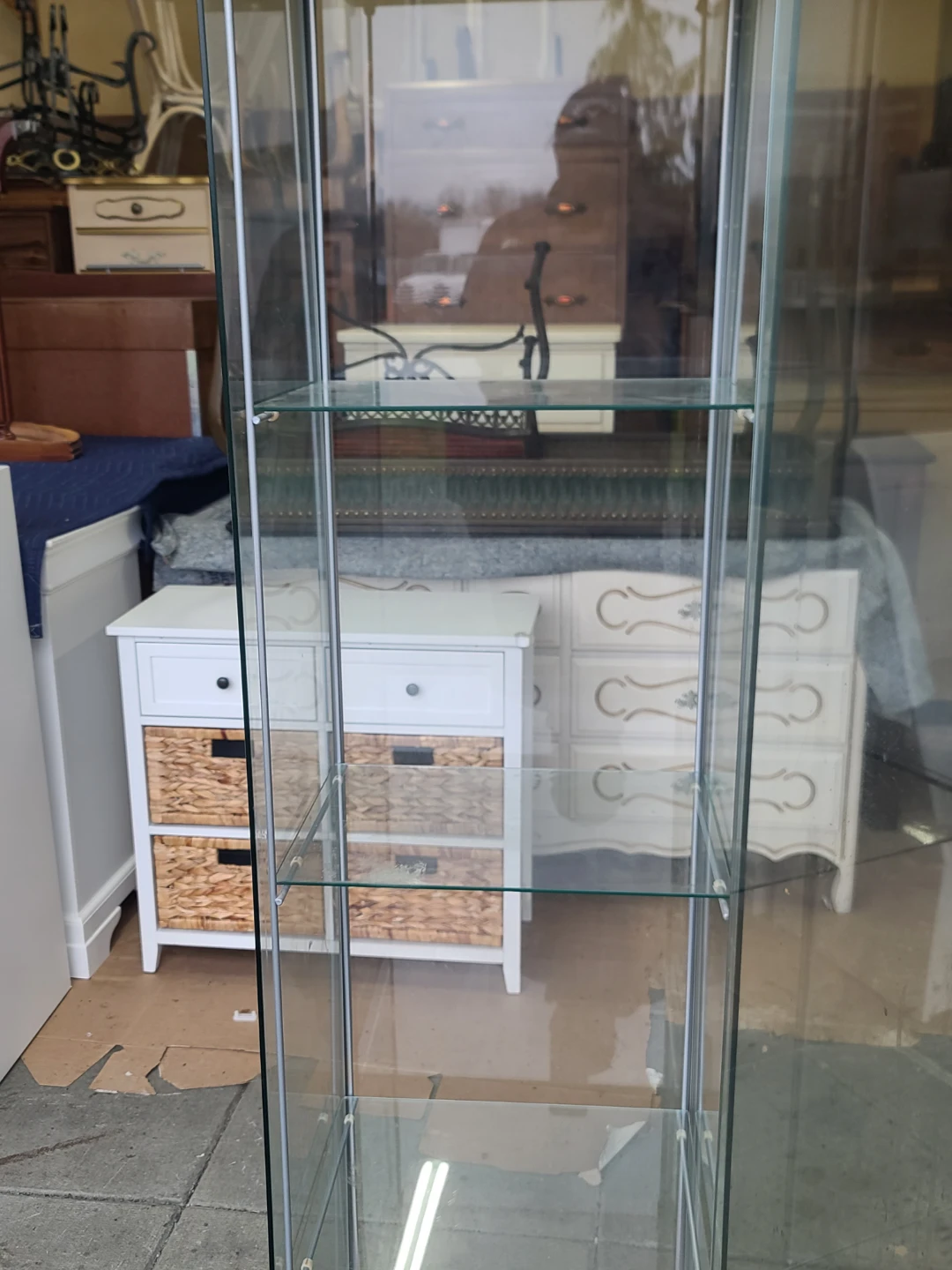 Glass Display Cabinet with Wood Trim - photo 5