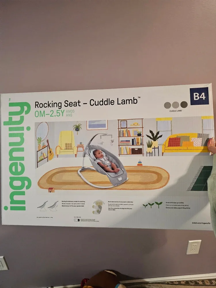 Ingenuity Rocking Seat - Cuddle Lamb, 0-2.5 Years image indicator(2)