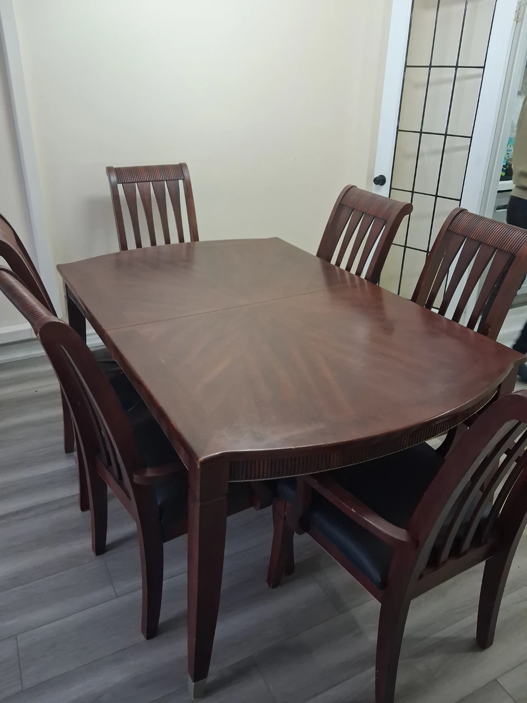 Wooden Dining Table with Chairs
