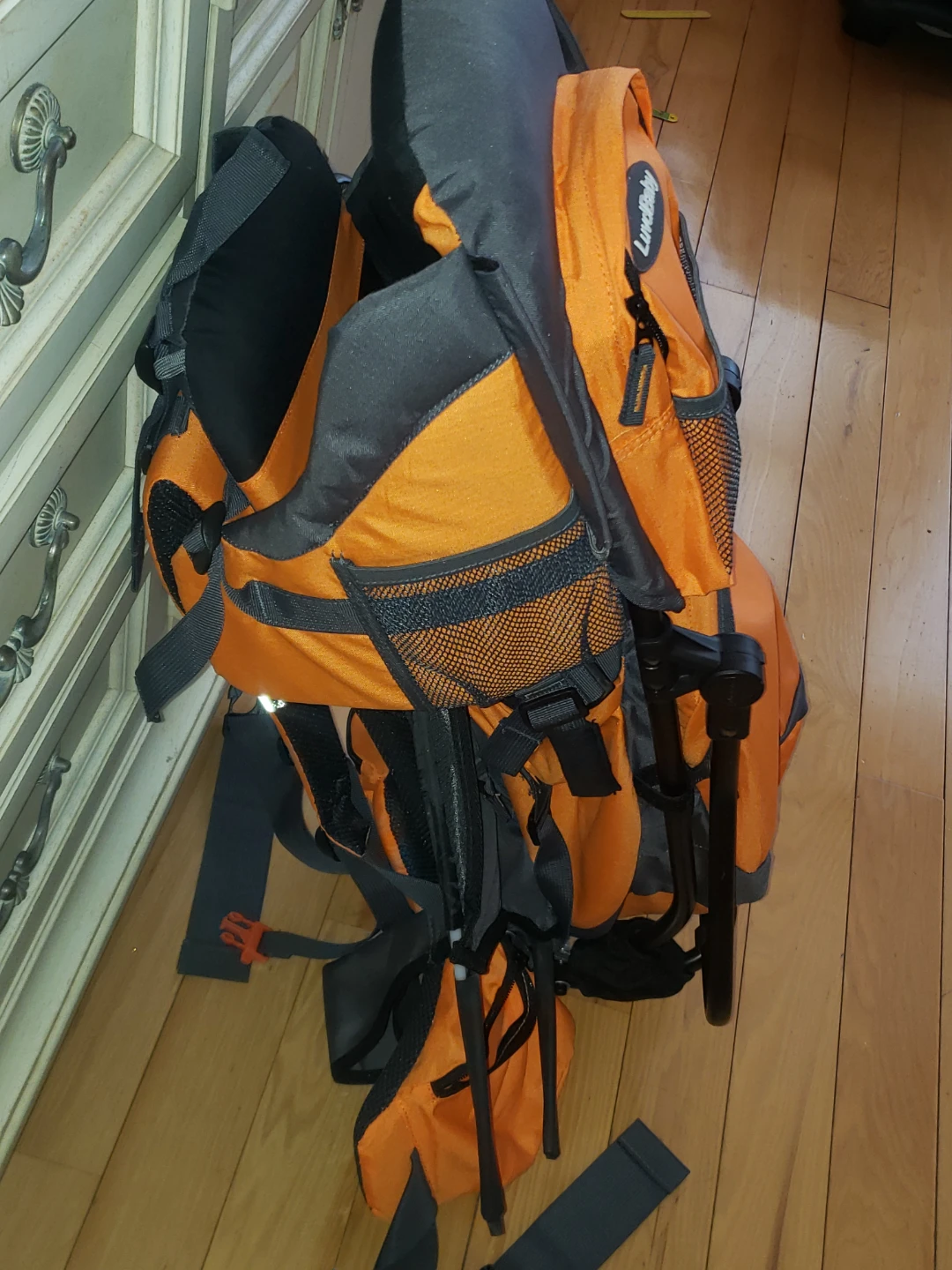 Luvdbaby Premium Baby Backpack Carrier - Orange/Gray - photo 4