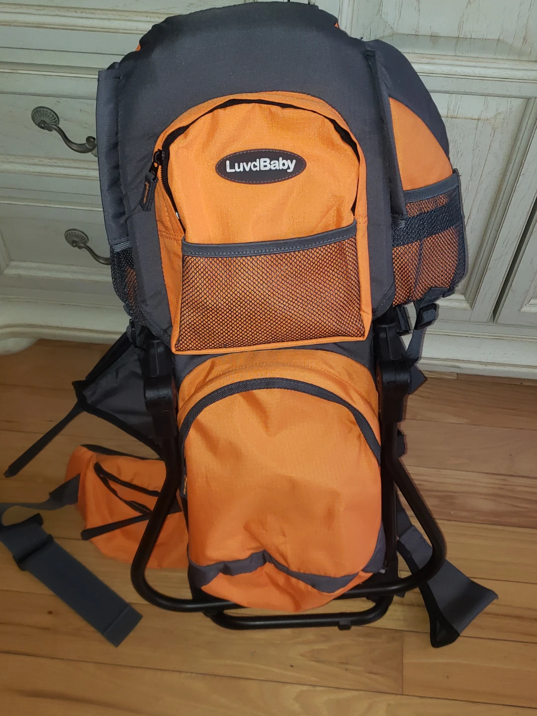 Luvdbaby Premium Baby Backpack Carrier - Orange/Gray - photo 5